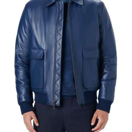 blue bomber leather jacket