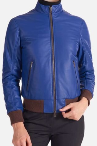 Women's Blue Bomber Jacket