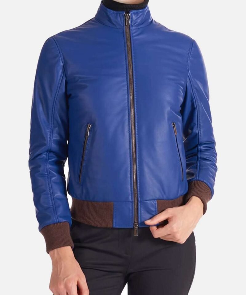 Women's Blue Bomber Jacket