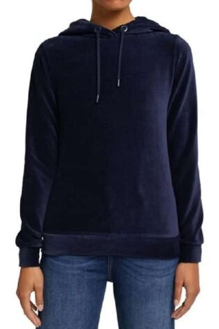 women navy blue hoodie