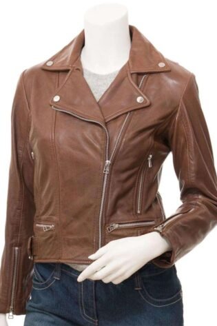 women motorcycle cross zip jacket