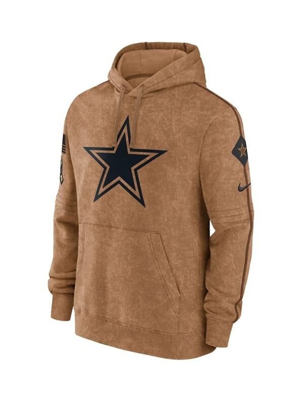 NFL-Dallas-Cowboys-Salute-To-Service-Brown-Hoodie