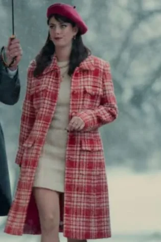 The Gentlemen 2024 Kaya Scodelario Red Plaid Coat