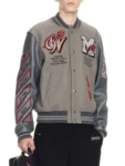 Ac Milan Grey Varsity Jacket1