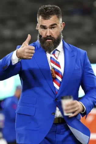 Jason Kelce Blue Suit