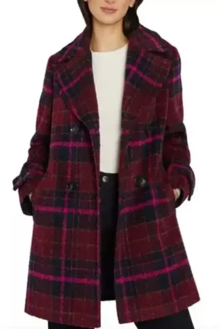 Murder in a Small Town Zoe Strachan Plaid Coat