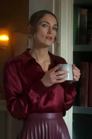 Helen Webb Maroon Shirt