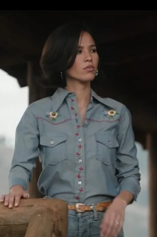 Yellowstone S05 Monica Dutton Floral Shirt