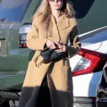 Angelina Jolie Los Feliz Camel Wool Coat