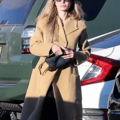 Angelina Jolie Los Feliz Camel Wool Coat