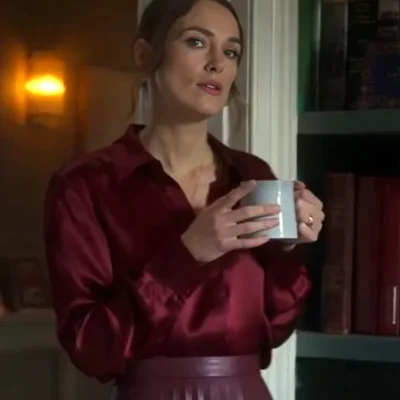Black Doves Helen Webb Maroon Shirt