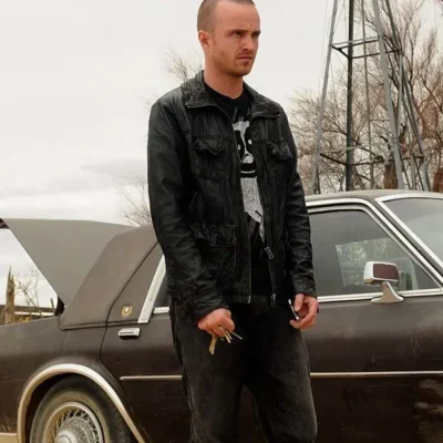 Breaking Bad Jesse Pinkman Black Leather Jacket