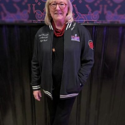 Super Bowl Mama Kelce Black Varsity Jacket