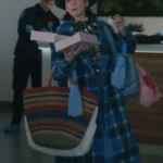 Elsbeth Carrie Preston Blue Plaid Coat