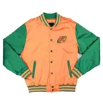 Florida A&M Orange and Green Baseball Jacket