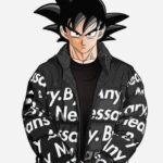 Goku Drip Black Puffer Jacket