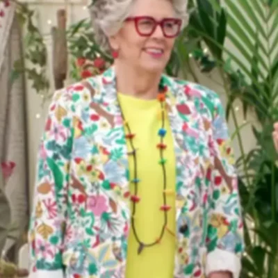 Great British Bake Off S15 Prue Leith Floral Blazer