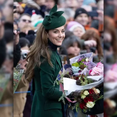 Kate Middleton Christmas Day Green Coat