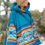 Kelly Reilly Yellowstone Blue Hooded Coat