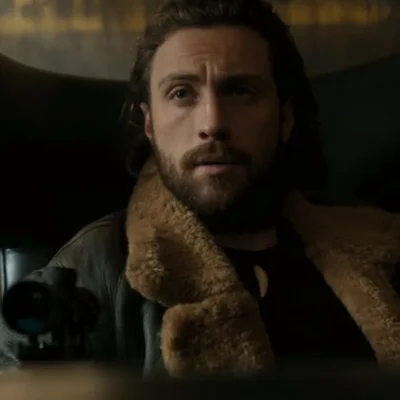 Kraven The Hunter Aaron Taylor Shearling Jacket