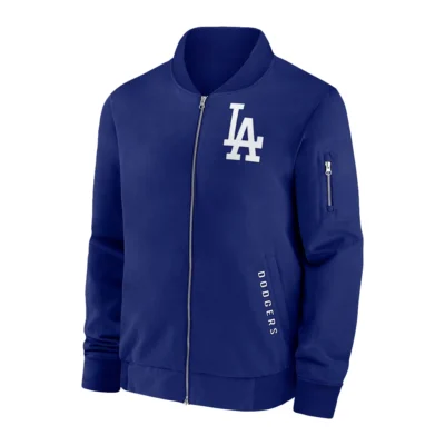 LA Dodgers Dugout Jacket Blue Front
