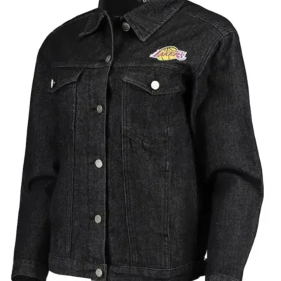 Los Angeles Lakers Denim Black Jacket