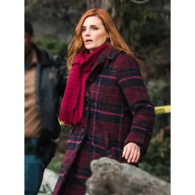 Murder in a Small Town Zoe Strachan Plaid Coat