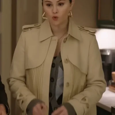 Only Murders in the Building S04 Selena Gomez Fringe Trench Coat