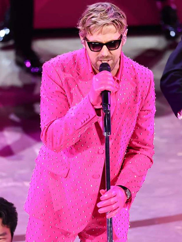 Ryan Gosling 2024 Oscars Pink Suit - Image 6