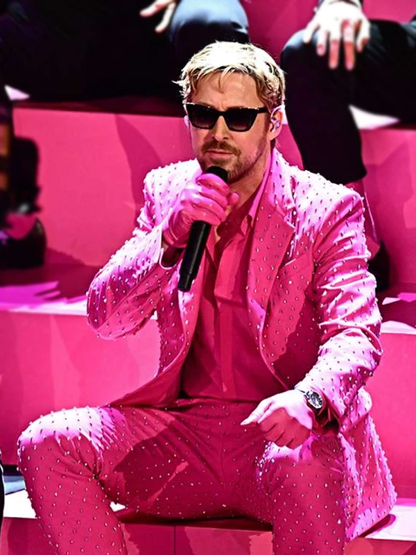 Ryan Gosling 2024 Oscars Pink Suit - Image 5