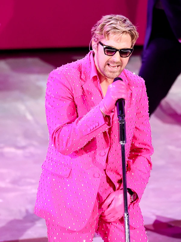 Ryan Gosling 2024 Oscars Pink Suit - Image 4