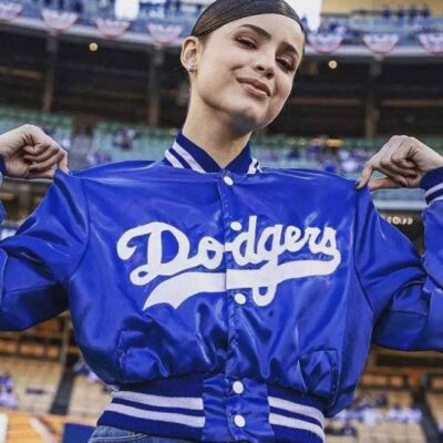 Sofia Carson Dodgers Blue Jacket