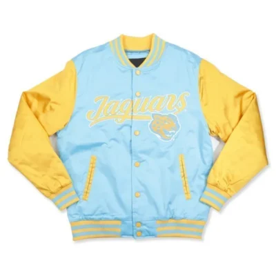 Southern University Columbia Blue and Gold Baseball Jacket