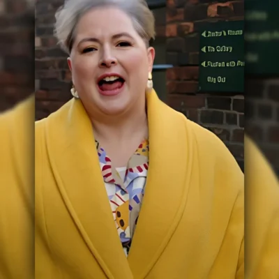 The Great Pottery ThrowDown Siobhan Yellow coat