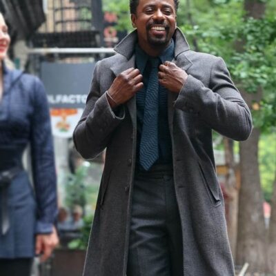 The Peripheral Wilf Netherton Grey Long Coat