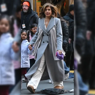 The Today Show Hoda Kotb Grey Coat
