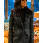 The Traitors UK S03 Claudia Winkleman Black Floral Print Blazer