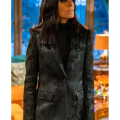 Claudia Winkleman Black Floral Blazer
