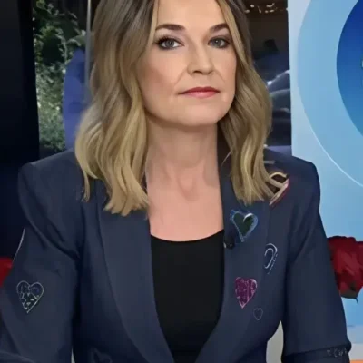 The Today Show 2024 Savannah Guthrie Heart Denim Blazer