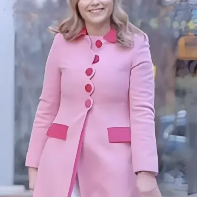 The Today Show 2025 Jenna Bush Hager Pink Scallop Coat