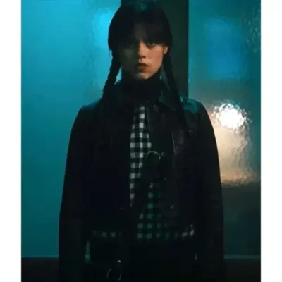 Wednesday S02 Wednesday Addams Black Leather Jacket