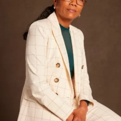 Will Trent S3 Sonja Sohn White Windowpane Blazer