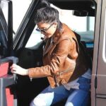 Kylie Jenner Brown Leather Jacket
