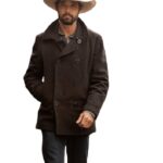 Ryan Bingham Black Peacoat