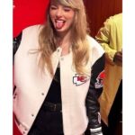 Taylor Swift Chiefs Letterman White Jacket