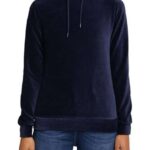 Women Navy Blue Pullover Hoodie