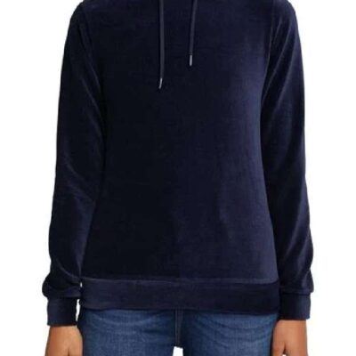 Women Navy Blue Pullover Hoodie