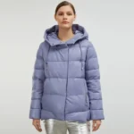 Womens Puffer Jacket With Hood Blue
