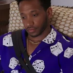 90 Day The Last Resort S02 Biniyam Blue Dice Print Shirt