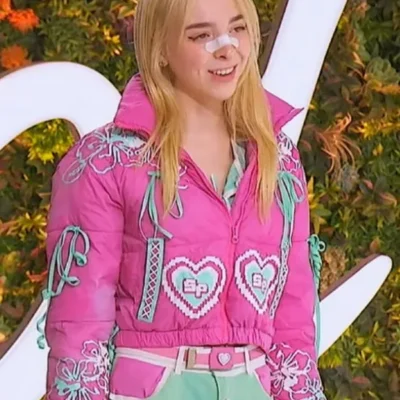 American Idol S23 Sophie Powers Heart Print Jacket
